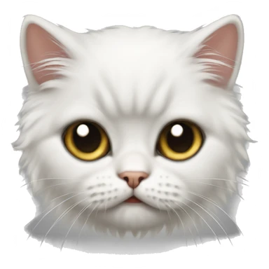 Persian kitten with dirty face sticker