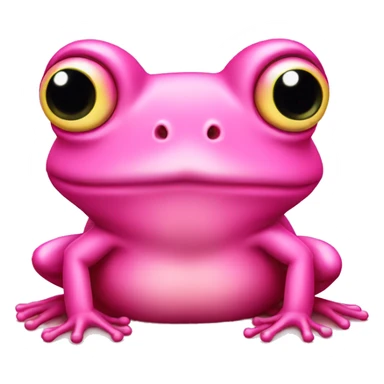 Pink frog with a bow on its head sticker
