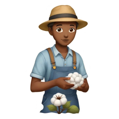 Black person picking cotton in a feild sticker