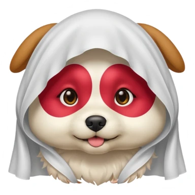 dog in white veil  sticker