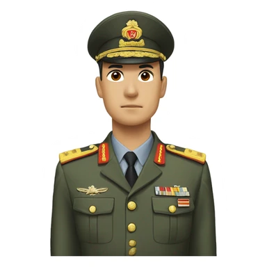 Design emojis or stickers for Discord representing China army ranks: Private, Corporal, Sergeant, Lieutenant, Captain, Major, Colonel, General, and Field Marshal. Use military colors and distinct insignia for each rank.”  sticker