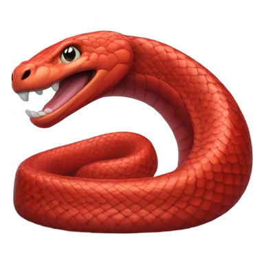 red cobra with smile sticker