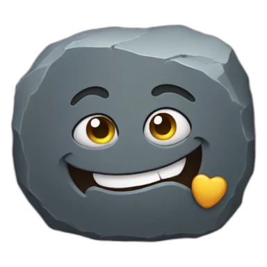 happy funny rock sticker