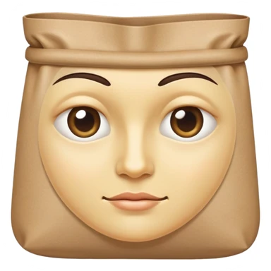 Face with bags under eyes sticker