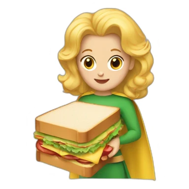 goldilocks-superhero-sandwich sticker