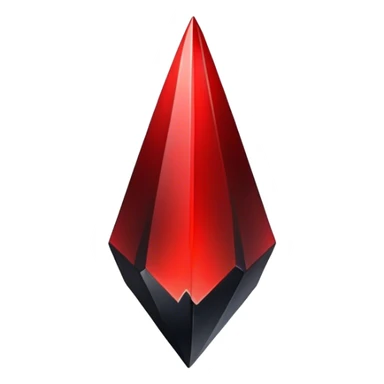 Black-red-crimson-gradient obsidian shard sticker