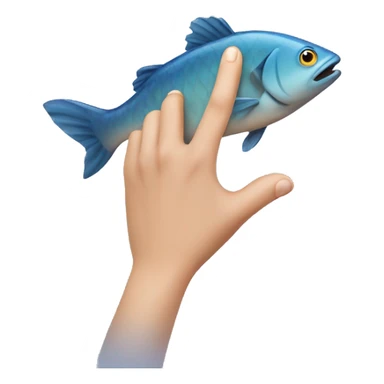 Pretend you are showing how big a fish is w your hands sticker