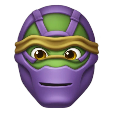 The head of teenage mutant ninja turtle donatello sticker
