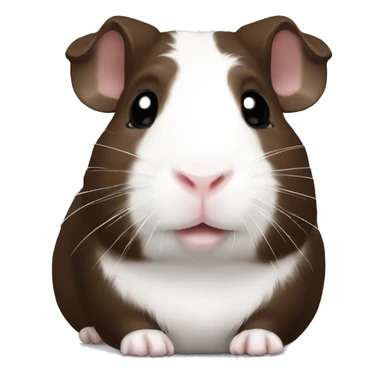 Guineapig dark brown white sticker