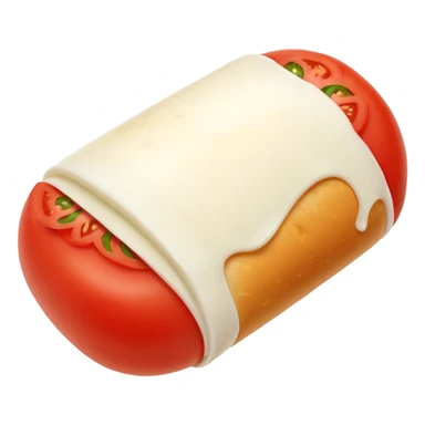 Mozarella tomato roll sticker