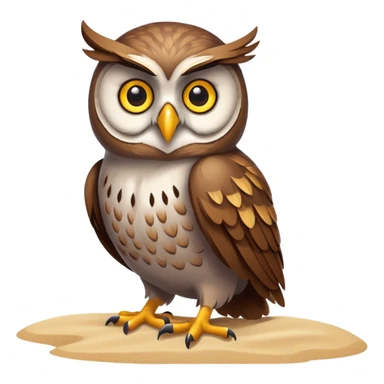Owl on the beach sticker