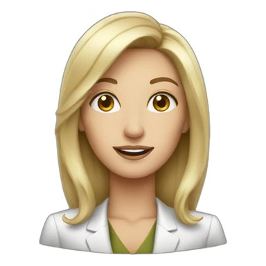 white woman boss sticker