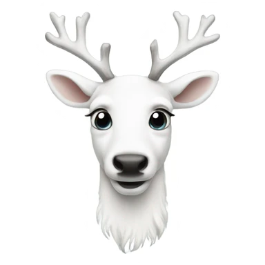 white-reindeer sticker