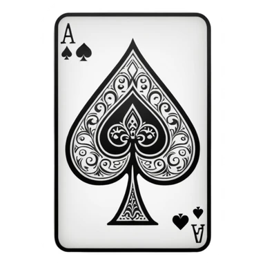 Ace of spades playing card sticker