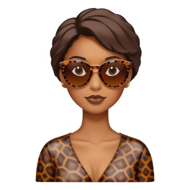 Brown sun glasses women’s tortoise shell sticker