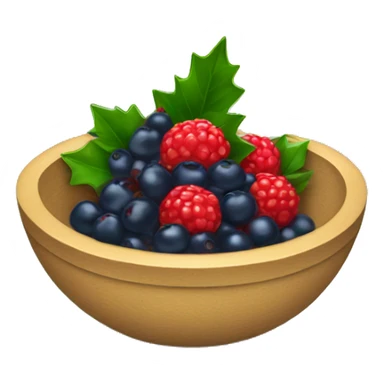 christmas berry bowl sticker