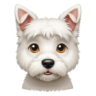 confused little white terrier sticker