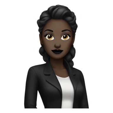 A woman with black makeup. sticker