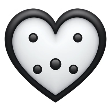 Esse emoji "🤍" com bolinhas pretas  sticker