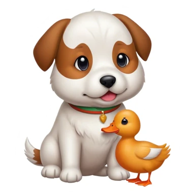dog with duck tou sticker