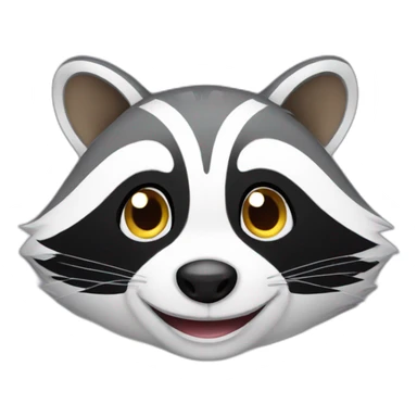smiling raccoon sticker