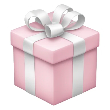 Light pink and white present sticker