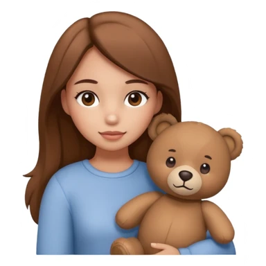 spetical girl with bear  sticker