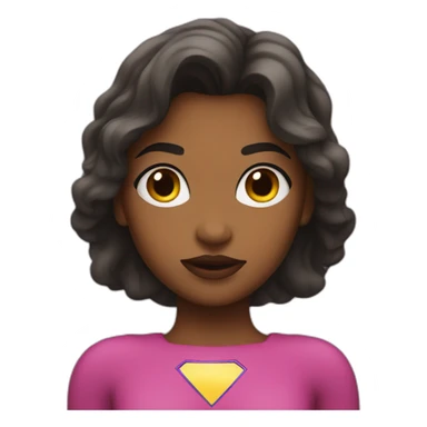 Girl in super woman sticker