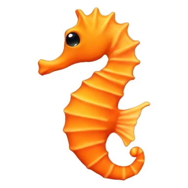 Orange seahorse sticker