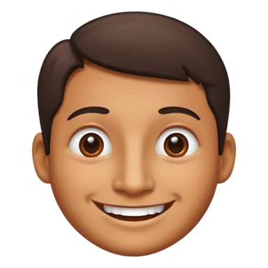 Smiling face with mole on chin sticker