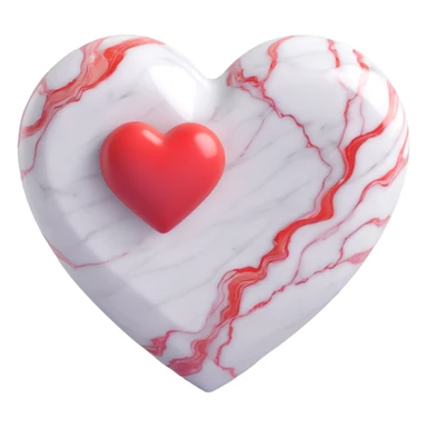 marble heart sticker