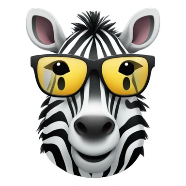 zebra wearing sunglasses sticker