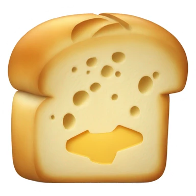 Bread with a slice of cheese sticker