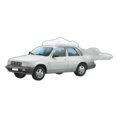 une voiture dans les nuage sticker