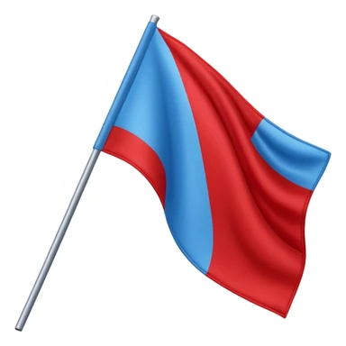 Un emoji drapeau avec un moitié bleu en haut  sticker