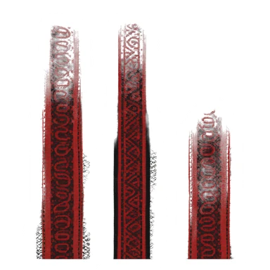 Long sleeve red and black tatreez stitching dress sticker