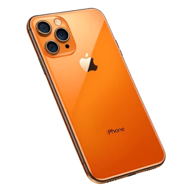 Un iPhone 17 Pro Max color naranja sticker