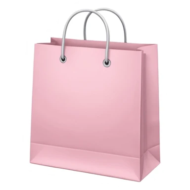light pink shopping bag sticker