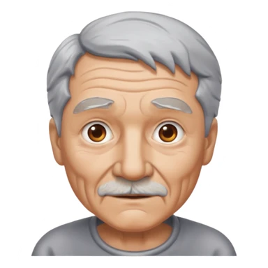 gray metal painted grandpa sticker