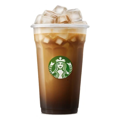 Starbuck ice coffee with ice cubes sticker