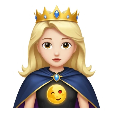Eclipse Princess – shadow cape + lunar pin sticker