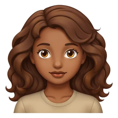Brown wavy hair girl sticker