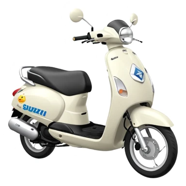  New Suzuki access 125 white emoji sticker