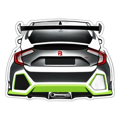 Civic Type R rear view sticker