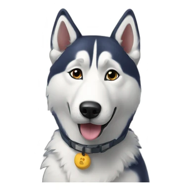 Husky at station sticker