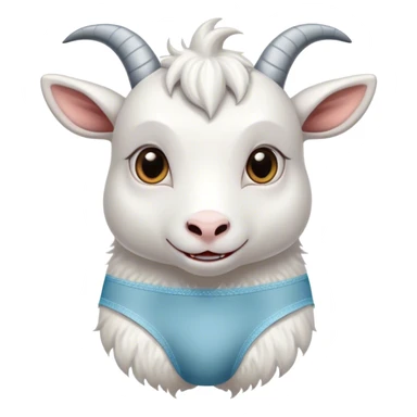 Goat with shark underwear sticker