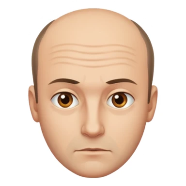 a man with a receding hairline sticker