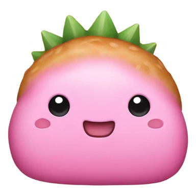 Pink dinosaur buns sticker