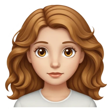 girl with light brown wavy hair and hazel eyes sticker