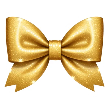 Gold glitter bow  sticker
